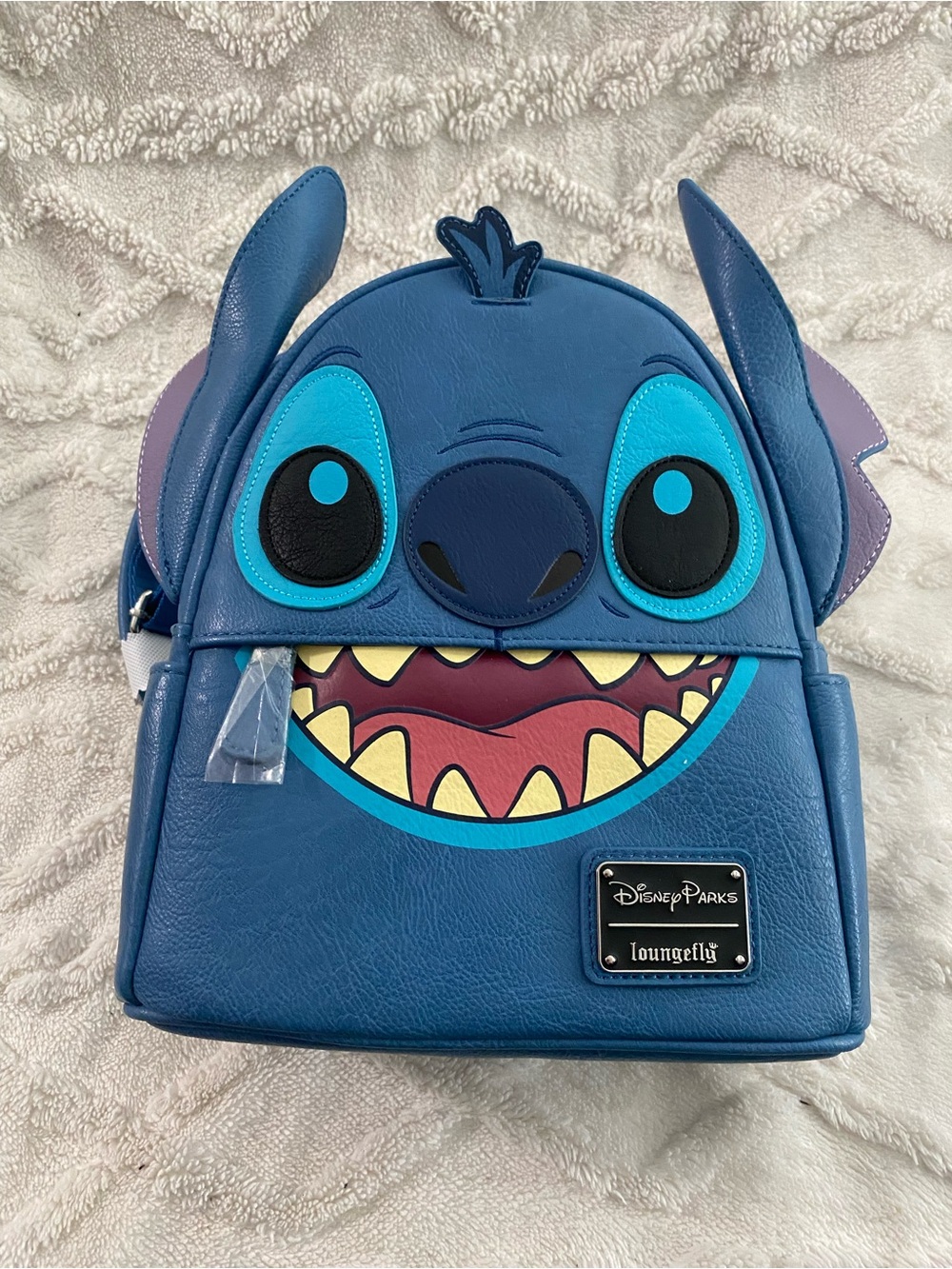 Disney Parks Loungefly Lilo & Stitch Face Mini Backpack Blue Character Bag